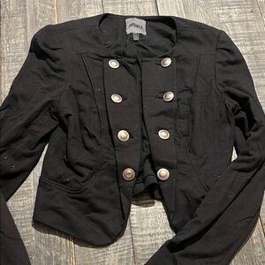 Forenza Black Blazer with Silver Accents